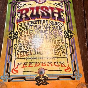 Rush Poster Feedback Summertime Blues Syme Multicolor Original Poster